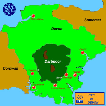 Map of Devon